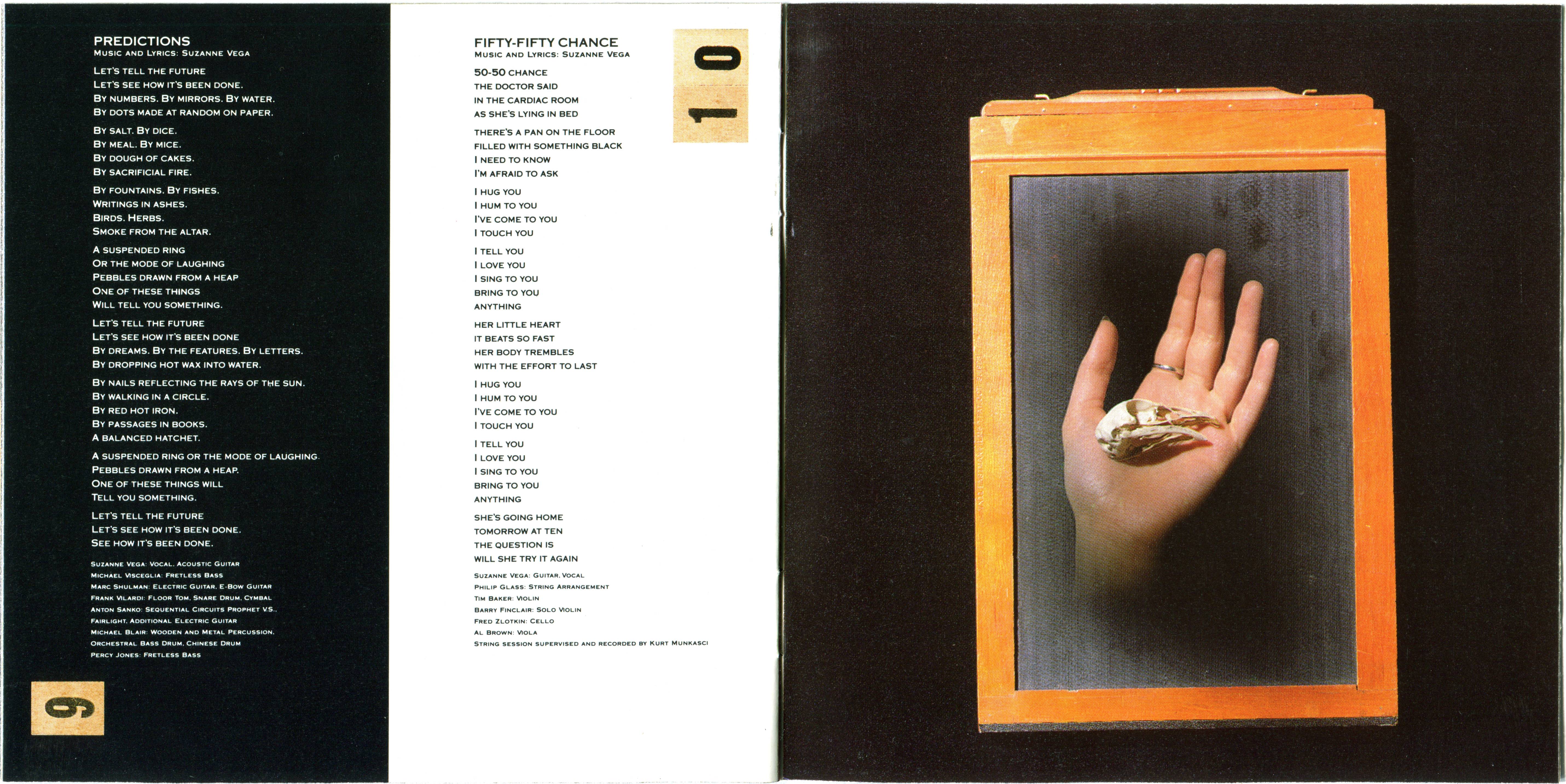 Suzanne Vega  Days Of Open Hand : Booklet 6